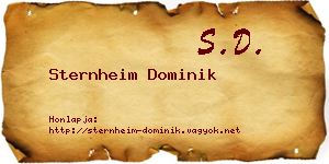 Sternheim Dominik névjegykártya